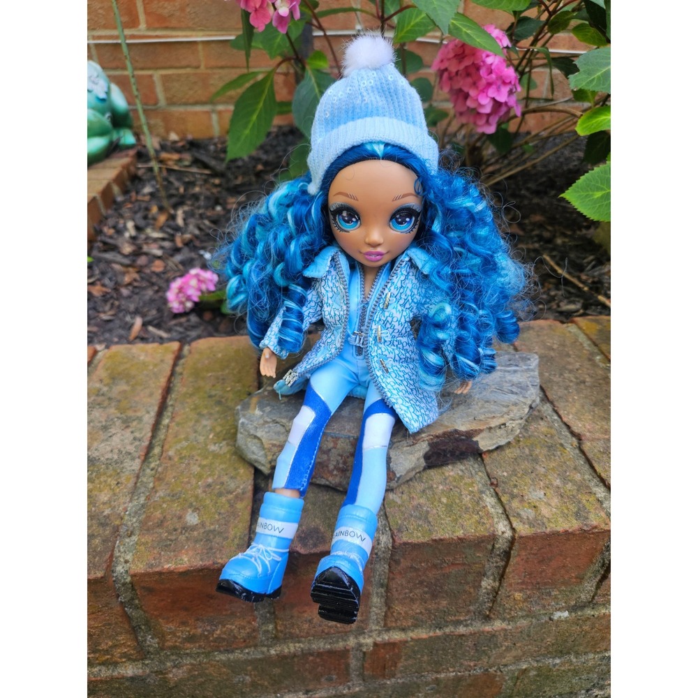 Rainbow High Winter Break Skyler Bradshaw Doll Blue Hair Jointed, NO SNOWBOARD